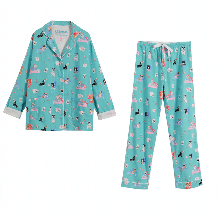 Women's Pajamas, Cotton, brushed on both sides, warm