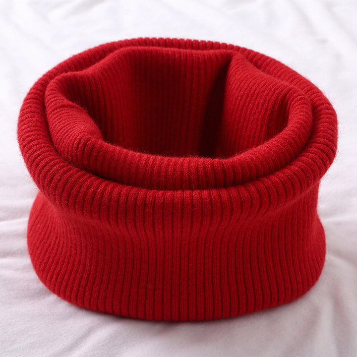 Knitted tube scarf, lined, for men and women