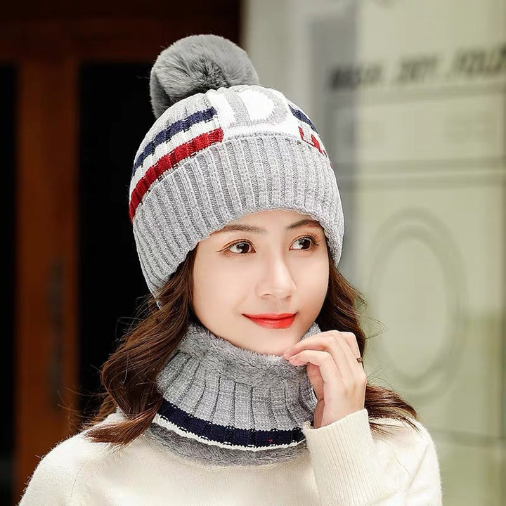 Winter Knit Set: Beanie and Scarf for Women