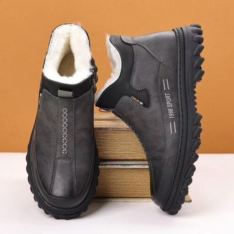 Padded men's winter boots, non-slip