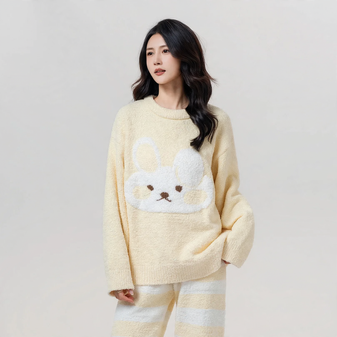 Pair-house suit, soft plush material, warming