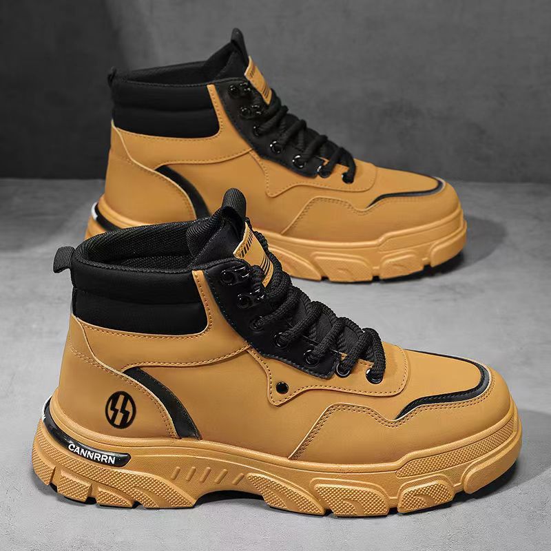 Men's ankle boots with platform and wedge heel