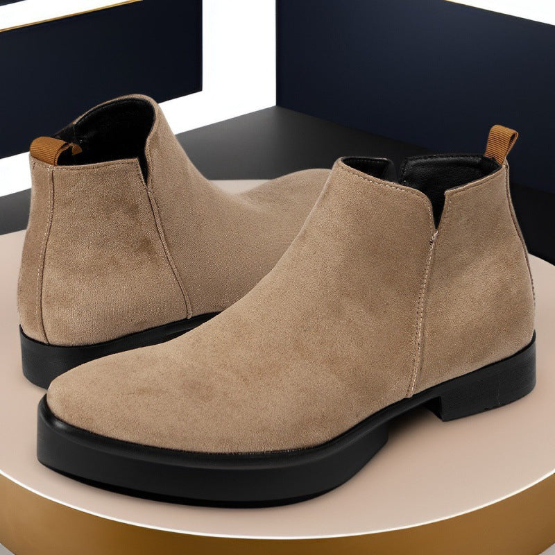 Men's Chelsea Boots with Side Zipper