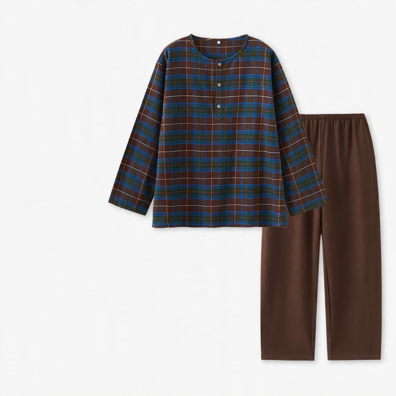Men's Pajama Set, Cotton, Brushed