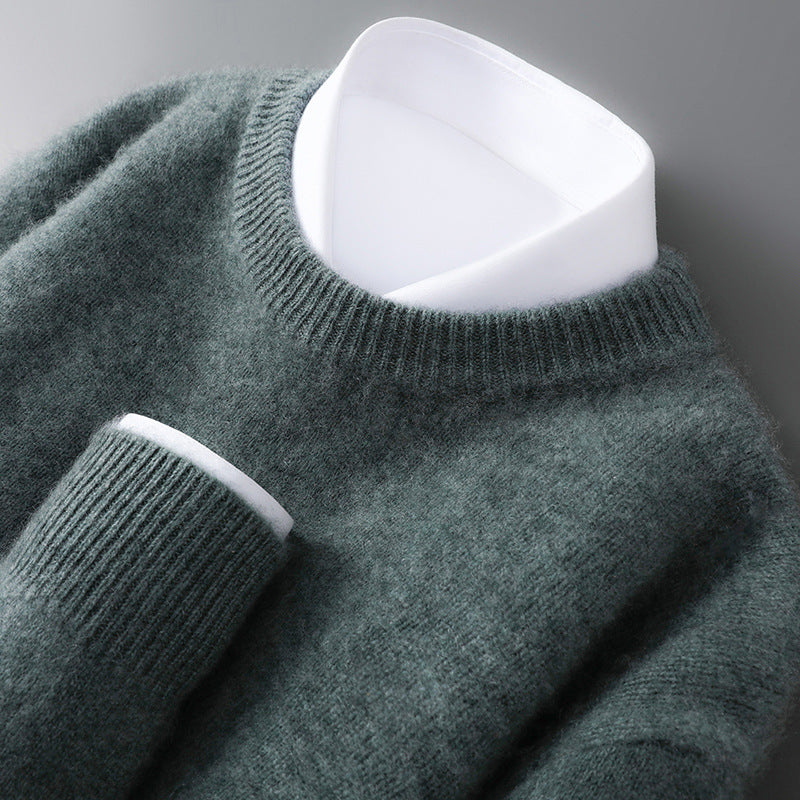 Half-high collar knit sweater for men