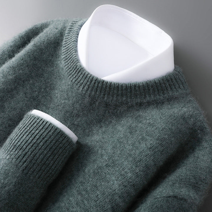 Half-high collar knit sweater for men