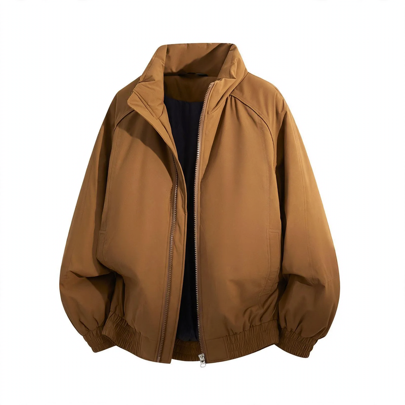 Padded men's winter jacket, warm, casual style