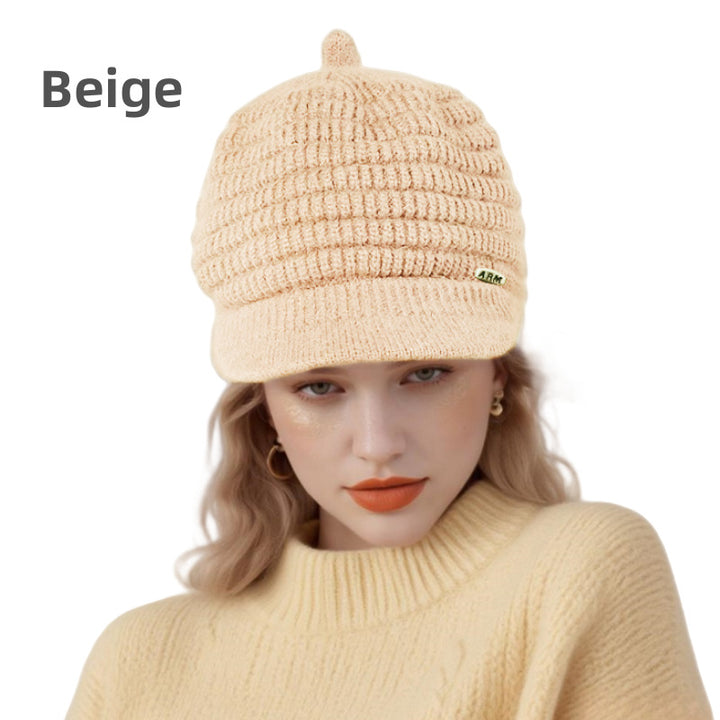 Women's Set: Knitted Beanie and Scarf for Winter