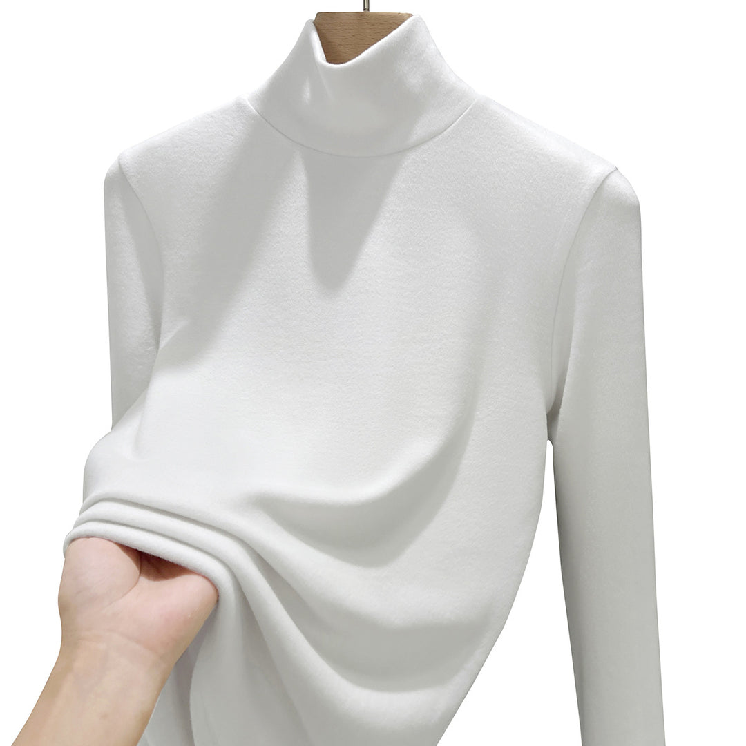 Women's Long Sleeve Undershirt with Stand-Up Collar