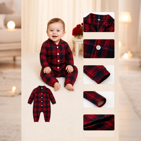Family Pajama Set, plaid, Long sleeve, 2631