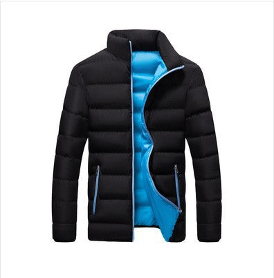 Men's quilted jacket, stand-up collar, padded, for leisure