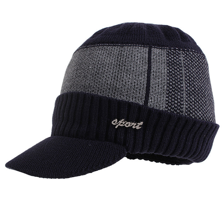 Knitted hat and scarf set for men