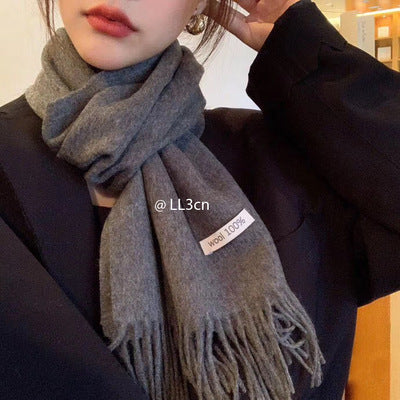 Wool scarf and shoulder wrap, 70x200 cm