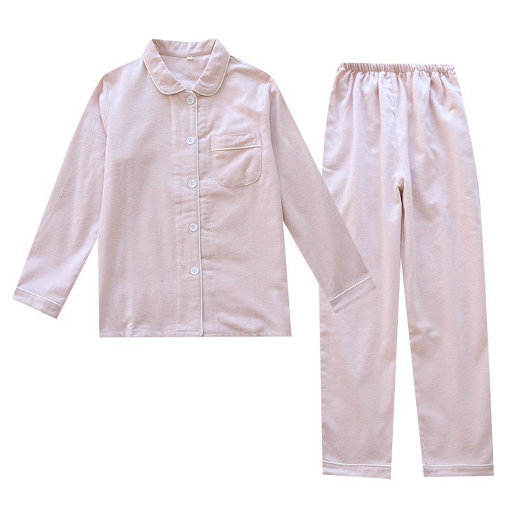 Fluffy cotton pajamas for couples, long-sleeved
