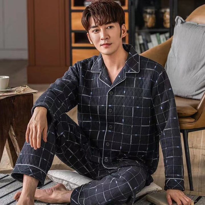 Padded cotton pajamas for men