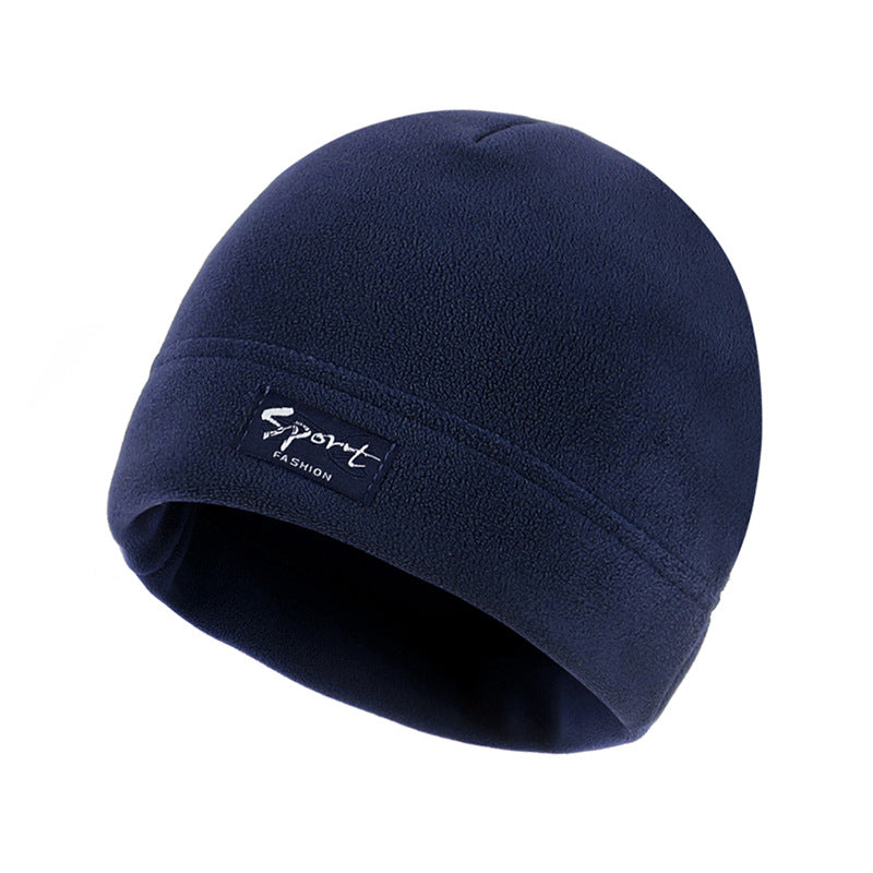 Warm fleece hat with ear protection for winter