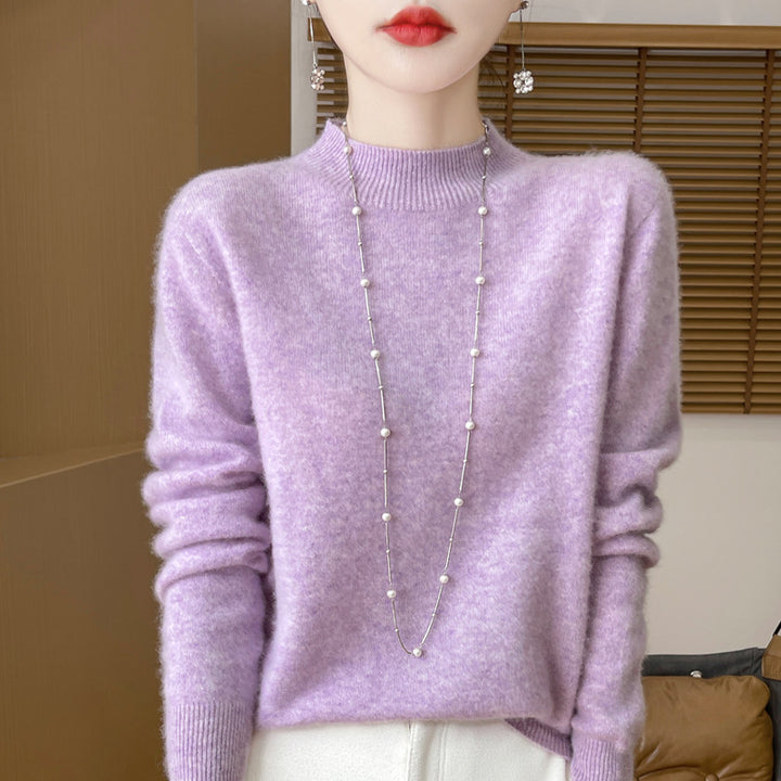 Women's wool sweater, seamless, 100% wool
