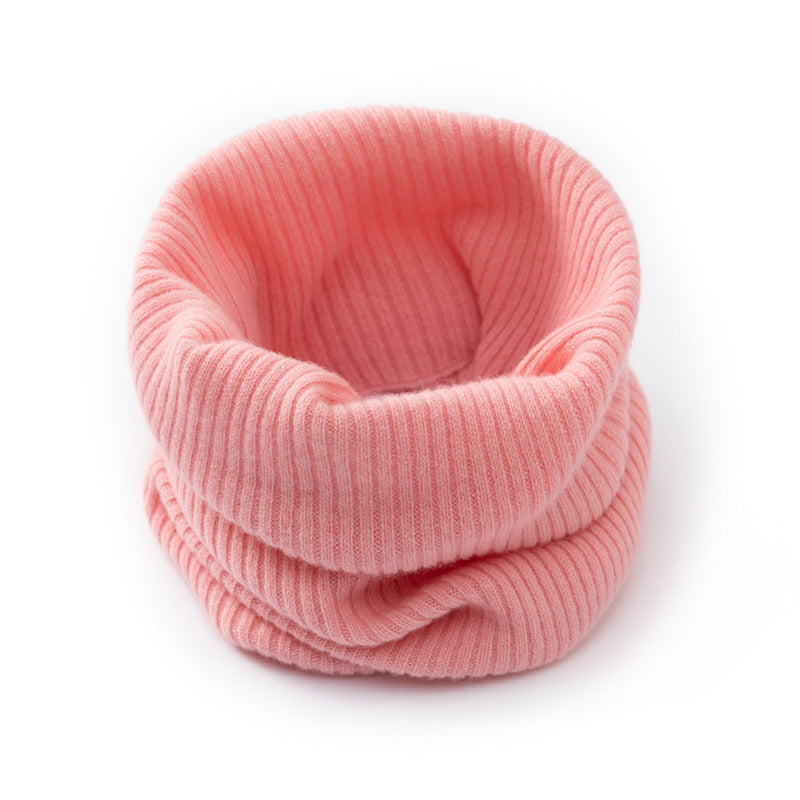 Merino wool tubular scarf, knitted