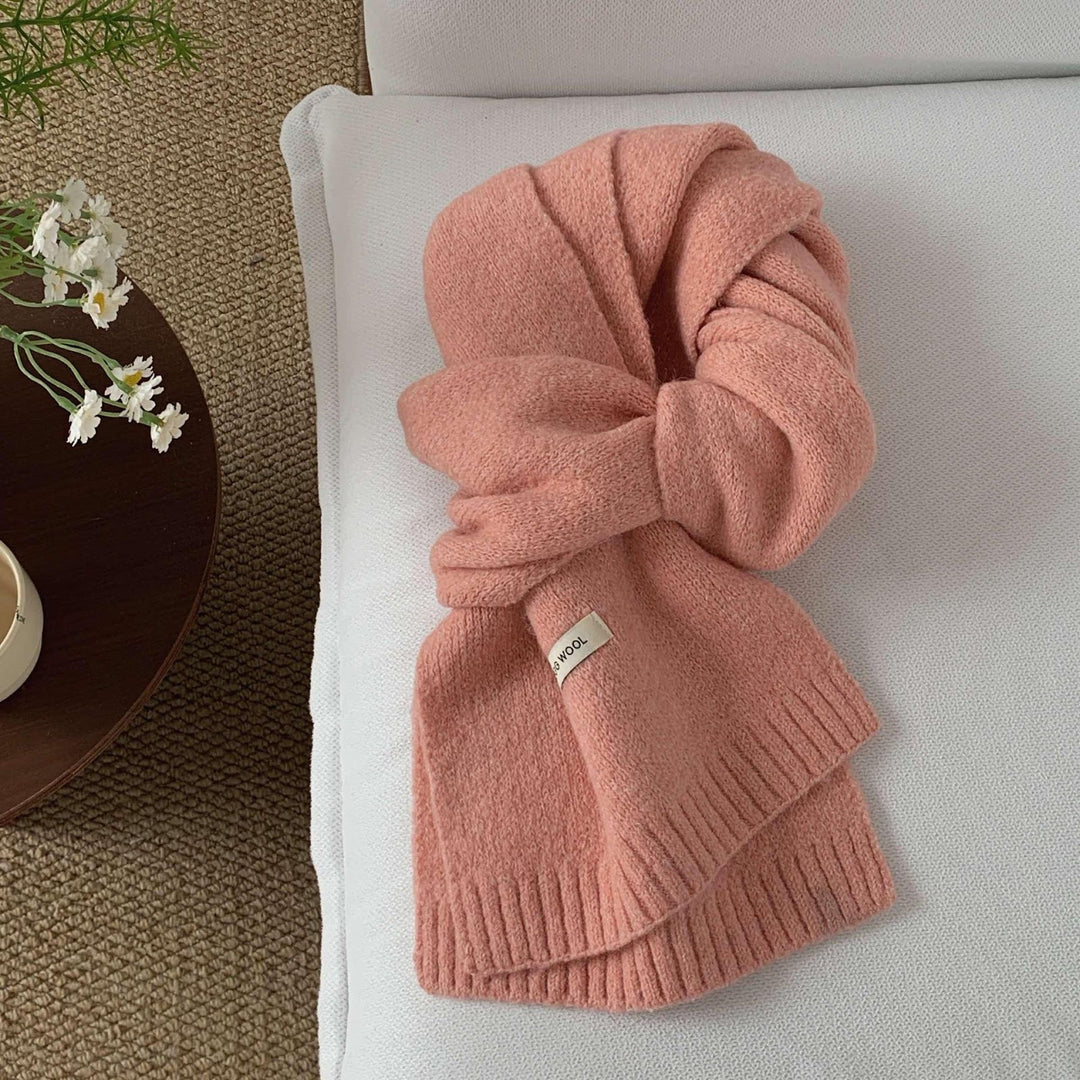 Knitted scarf made of wool blend fabric, 160 cm