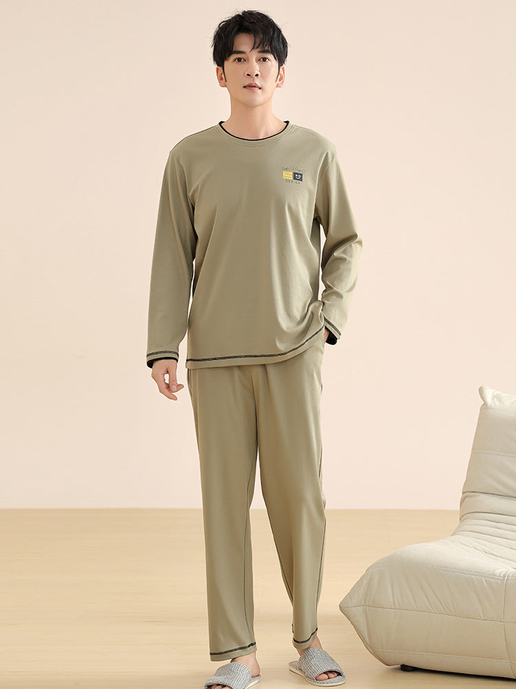 Loose men's cotton pajamas