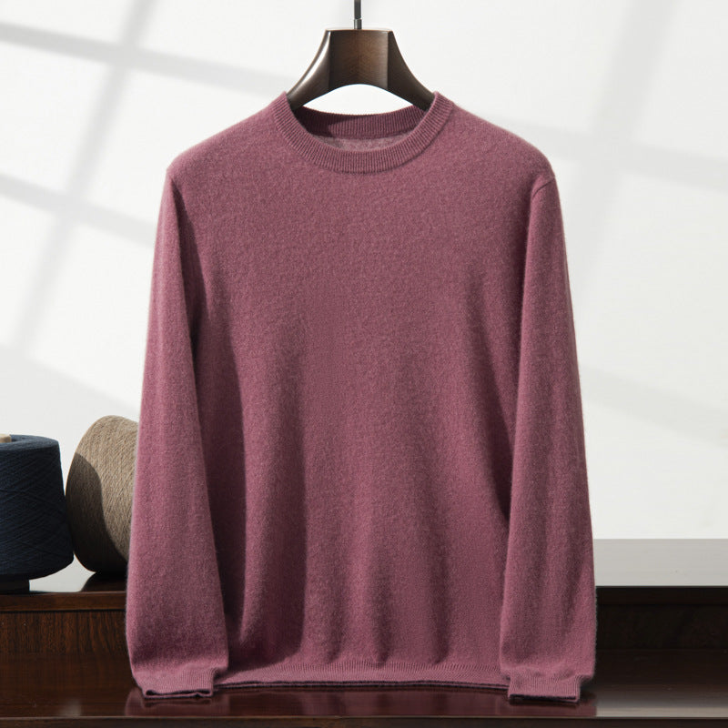 Men's Cashmere Sweater, Stand Collar, Business-Casual