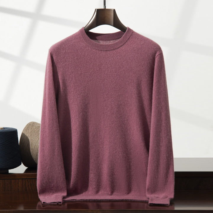 Men's Cashmere Sweater, Stand Collar, Business-Casual