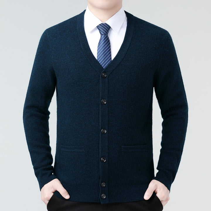 Striped V-Neck Cardigan for Men