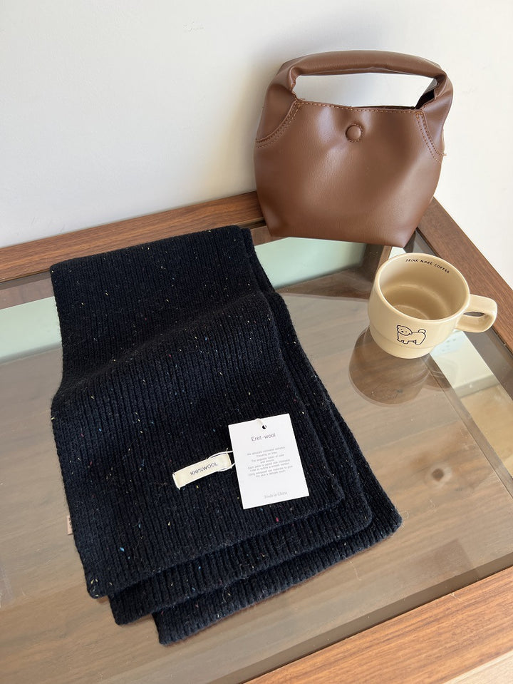 Thicker merino wool knitted scarf