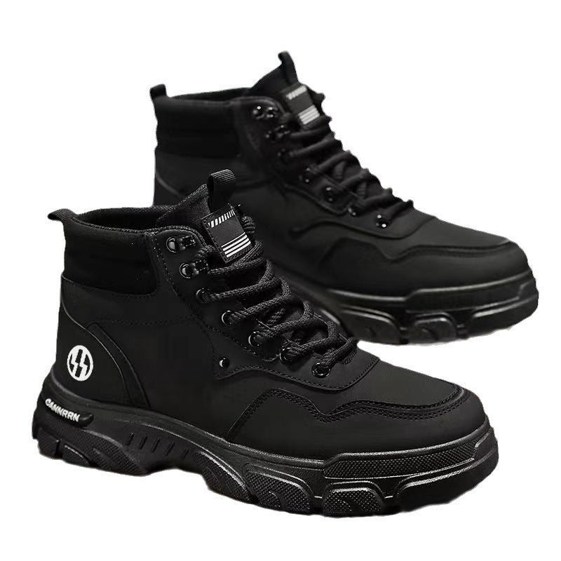 Men's ankle boots with platform and wedge heel