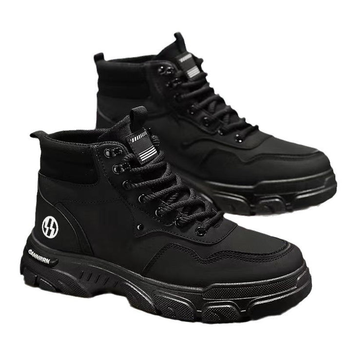 Men's ankle boots with platform and wedge heel