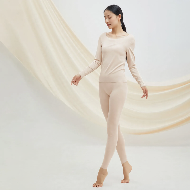 Thermal underwear set, modal, crew neck, skin-friendly