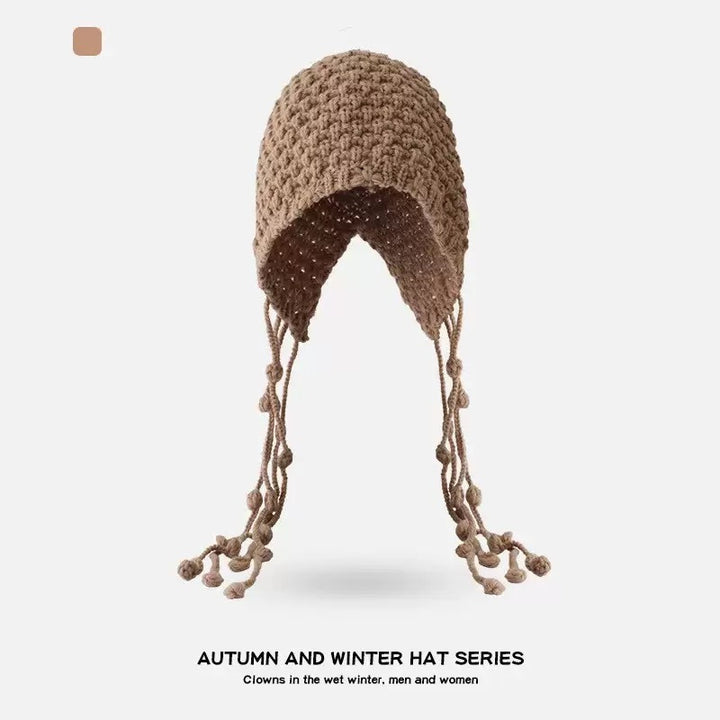 Versatile Knit Set: Hooded Scarf and Cloak