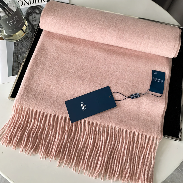 Cashmere scarf, solid color, 200x68 cm