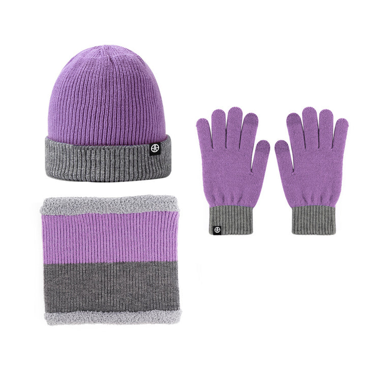 3-piece winter set: beanie, scarf and gloves