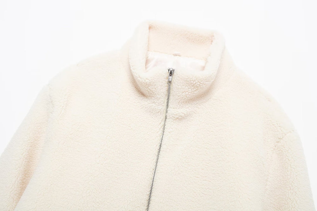 Ladies Teddy Fleece Jacket, Zipper, Loose, Model Y14-11722