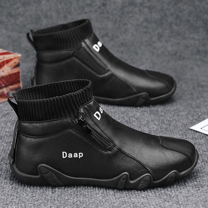 Men's vintage-style boots, slip-on