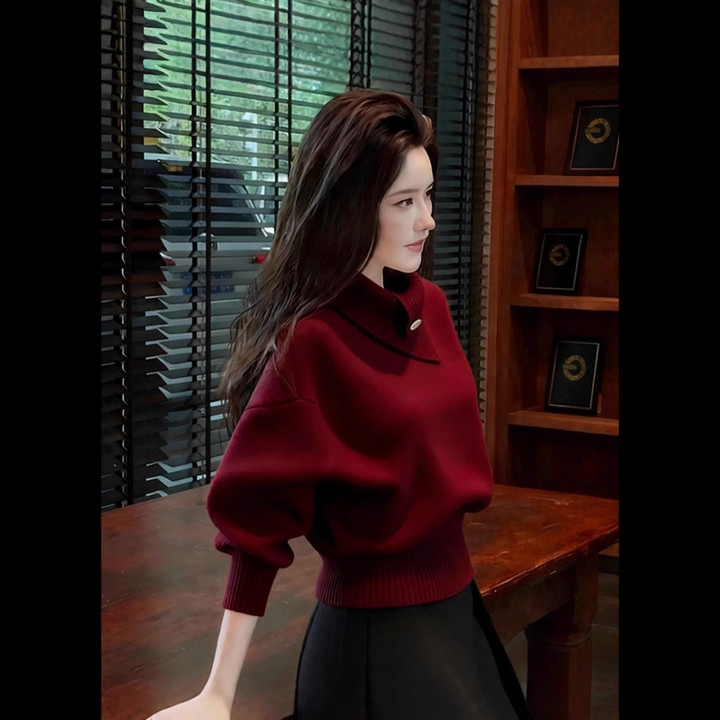 Casual turtleneck knitted sweater