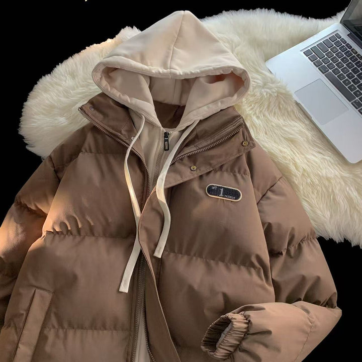 Padded unisex winter jacket in layered look