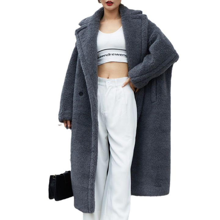 Teddy-Coat, mid-length, Color: Deep Grey