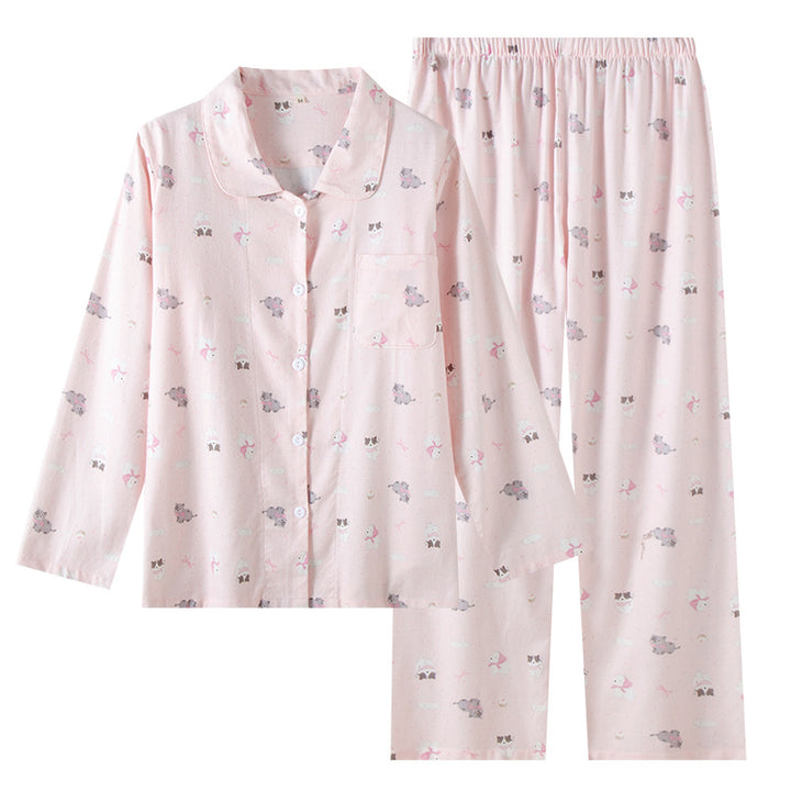 Women's Pajama Set, Cotton, with Light Fleece Lining