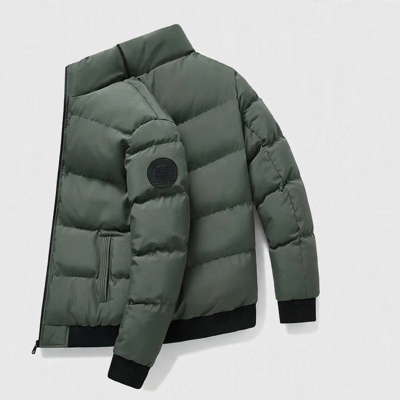 Padded men's winter jacket, warm and insulated
