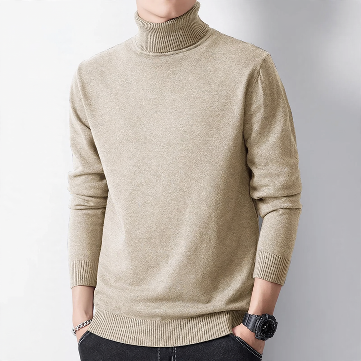 Men's sweater with crew neck and inner lining