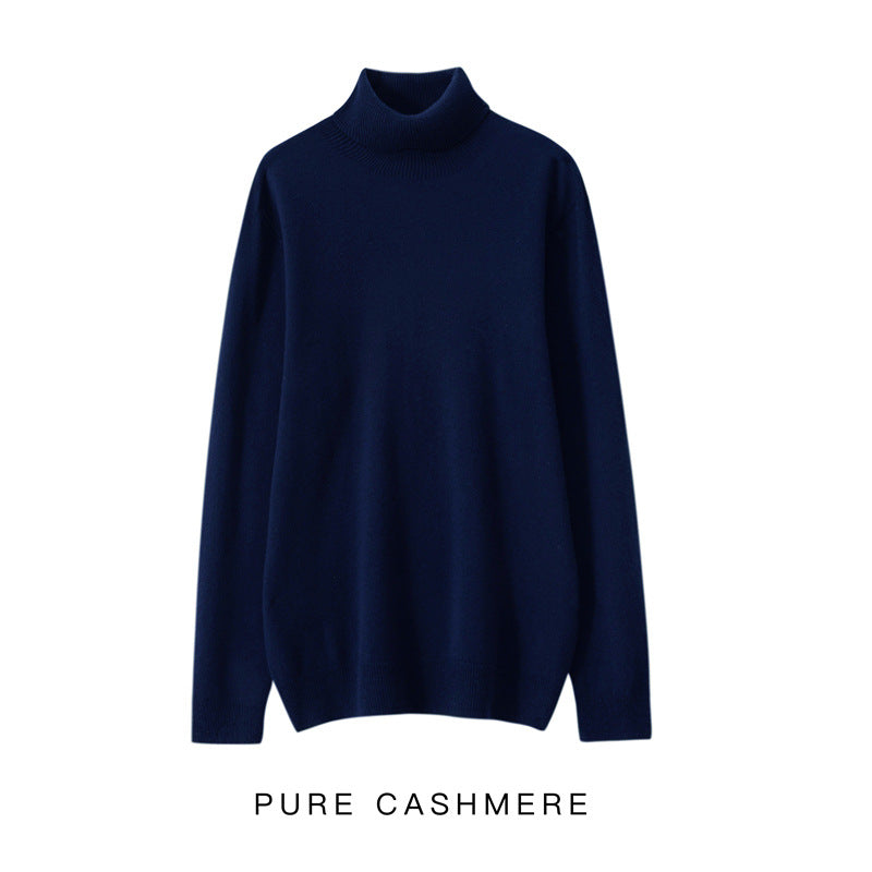 Men's turtleneck sweater made of pure wool, knitted