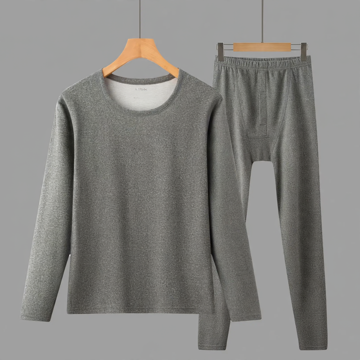 Warm thermal underwear set with round neck