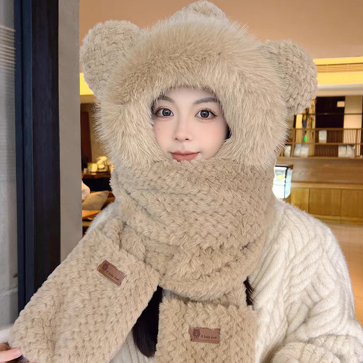 Winter Set: Hat, Scarf and Ear Protection, lined