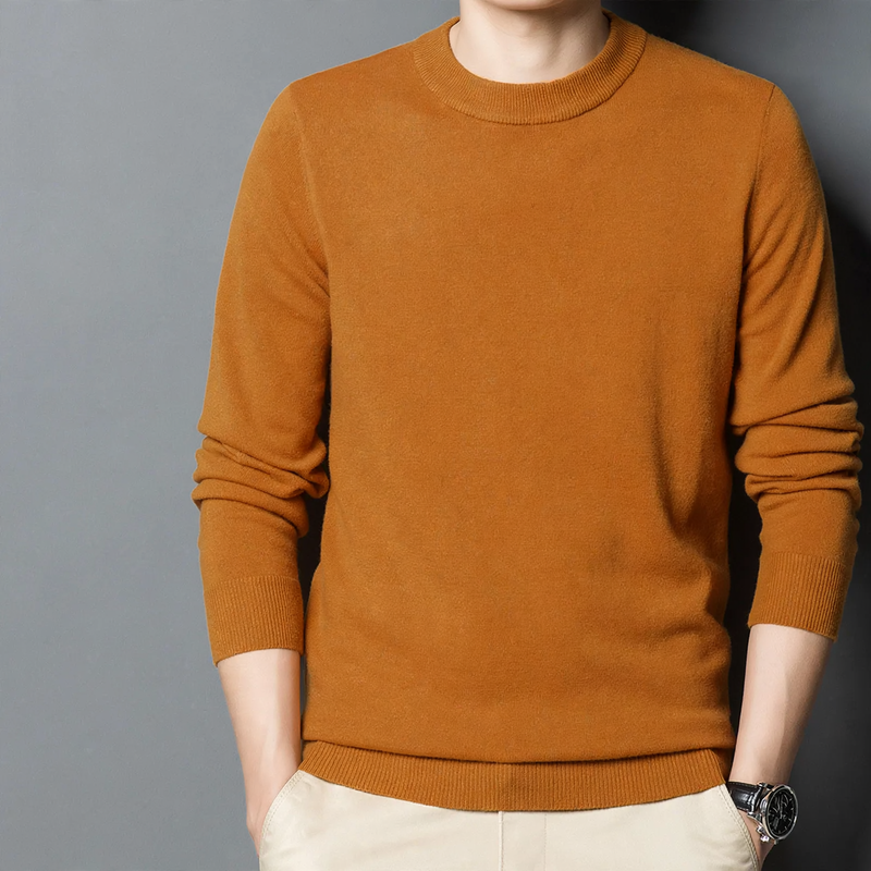 Men's Wool Sweater, Crew Neck, Thick, Plus Sizes