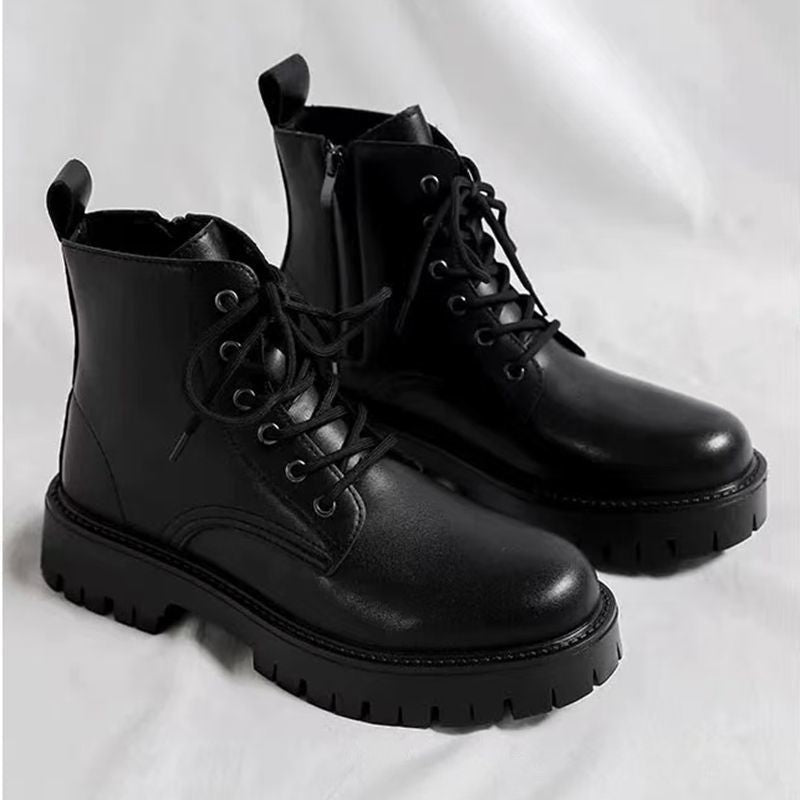 Men's winter boots with zipper, lined