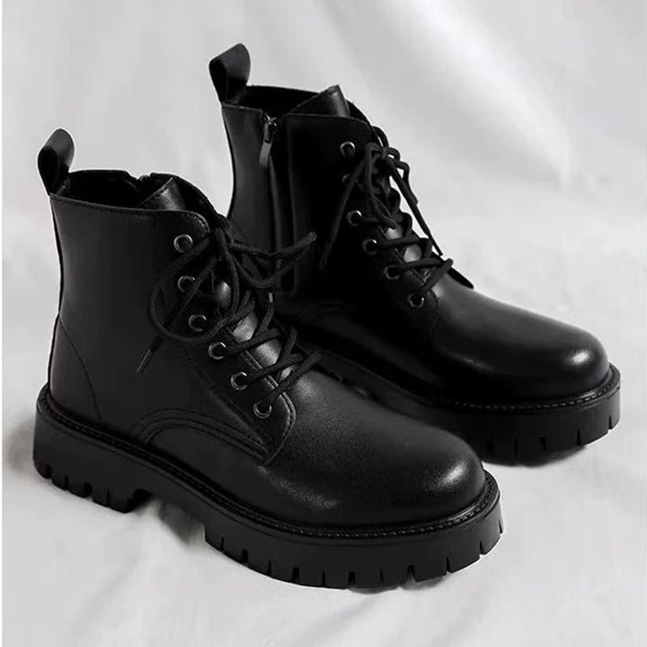 Men's winter boots with zipper, lined