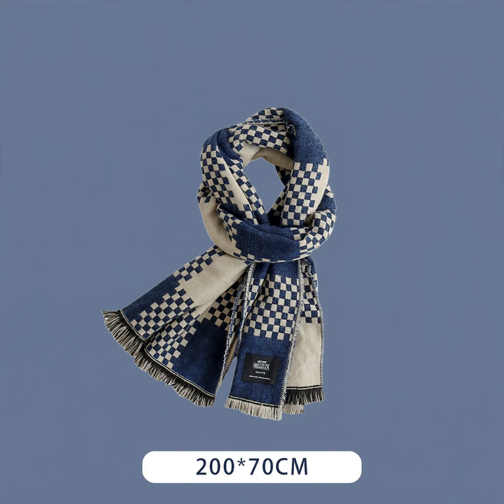 Fashionable scarf in small blue, various designs