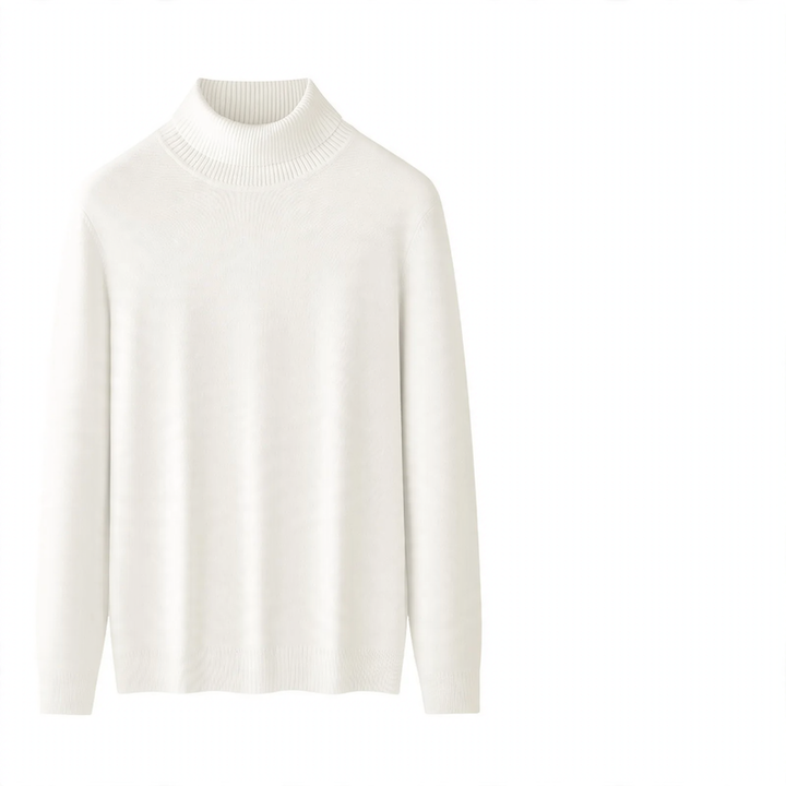 Men's turtleneck sweater, lined, modal blend, 350g
